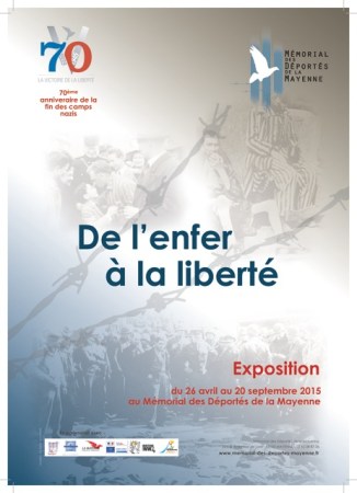 AFFICHE exposition de l'enfer à la liberté mémorial  déportés mayenne amd 53