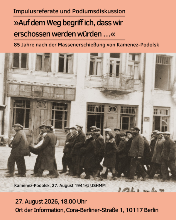 85 ans après Kamianets-Podilskyï : une soirée de mémoire à Berlin